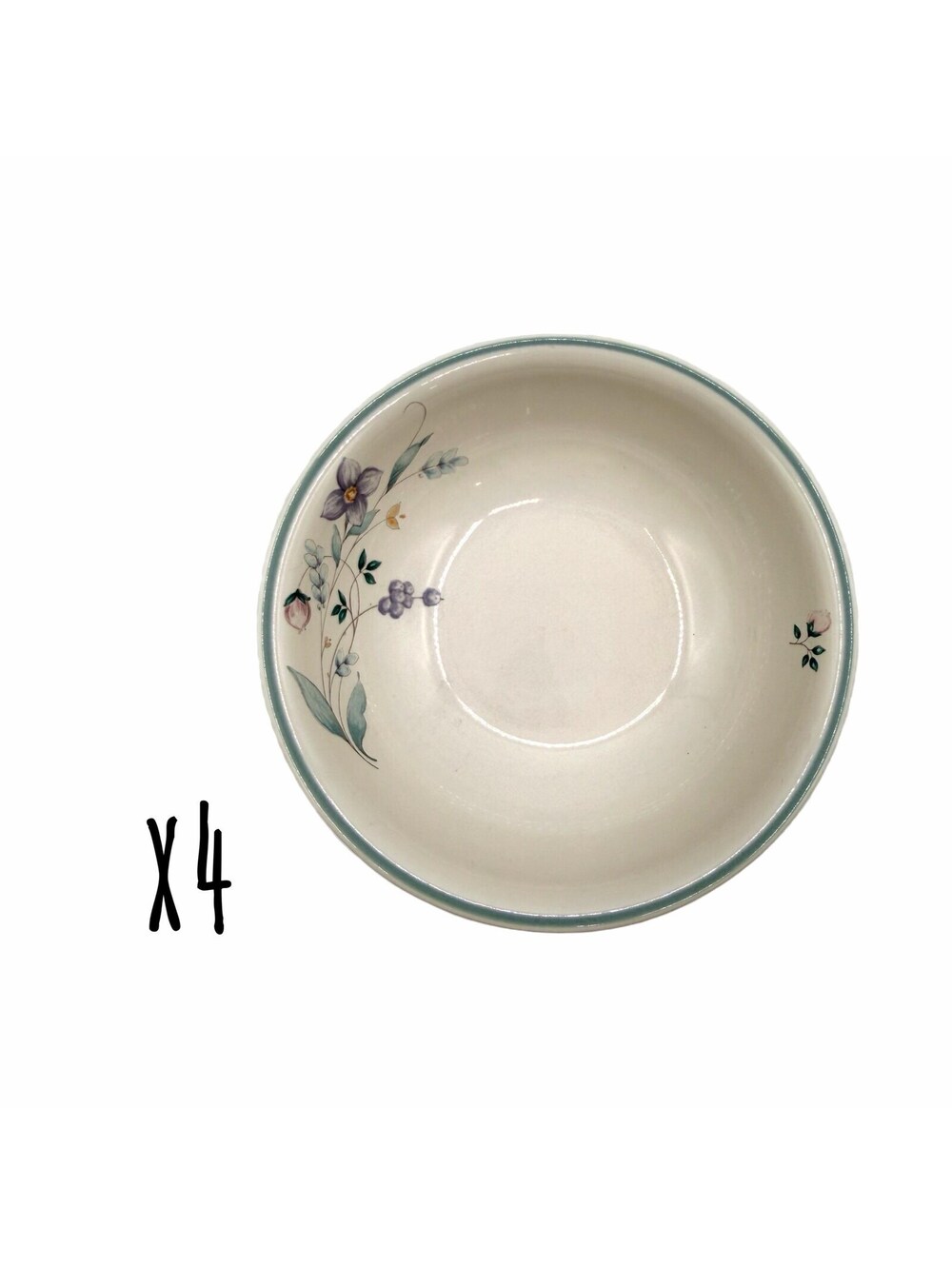 Set of 4 Vintage Pfaltzgraff April 6” Soup / Cereal Stoneware Bowls
